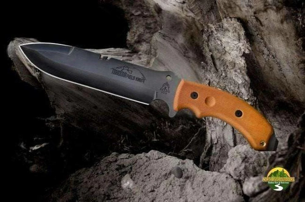 TOPS KNIVES TOPS Tahoma Field Knife Double Edged 7-5/16 Carbon Blade