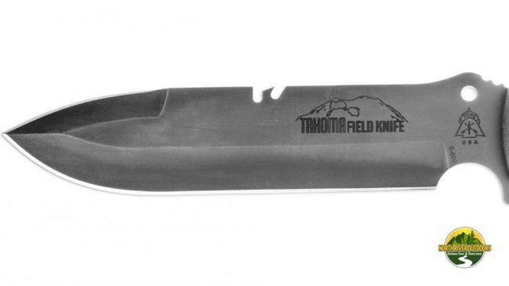 TOPS KNIVES TOPS Tahoma Field Knife Double Edged 7-5/16 Carbon Blade