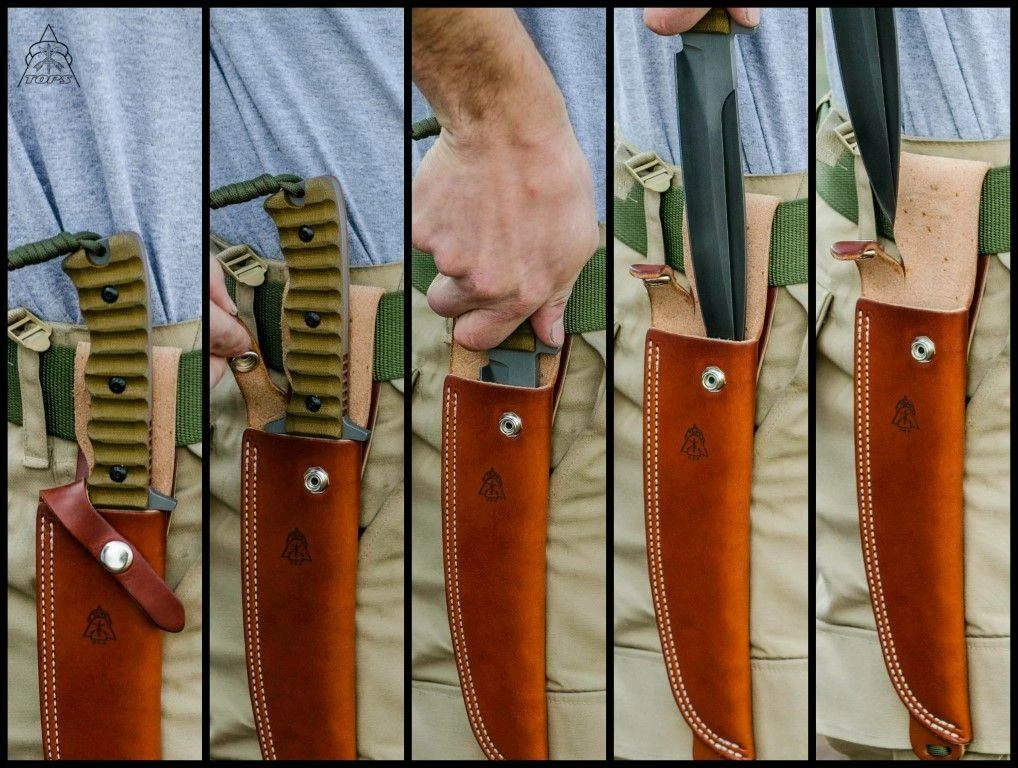 TOPS KNIVES All Knife Brands TOPS Wild Pig Hunter Fixed 7-9/16" Plain Blade, Micarta WPH-07 (USA)