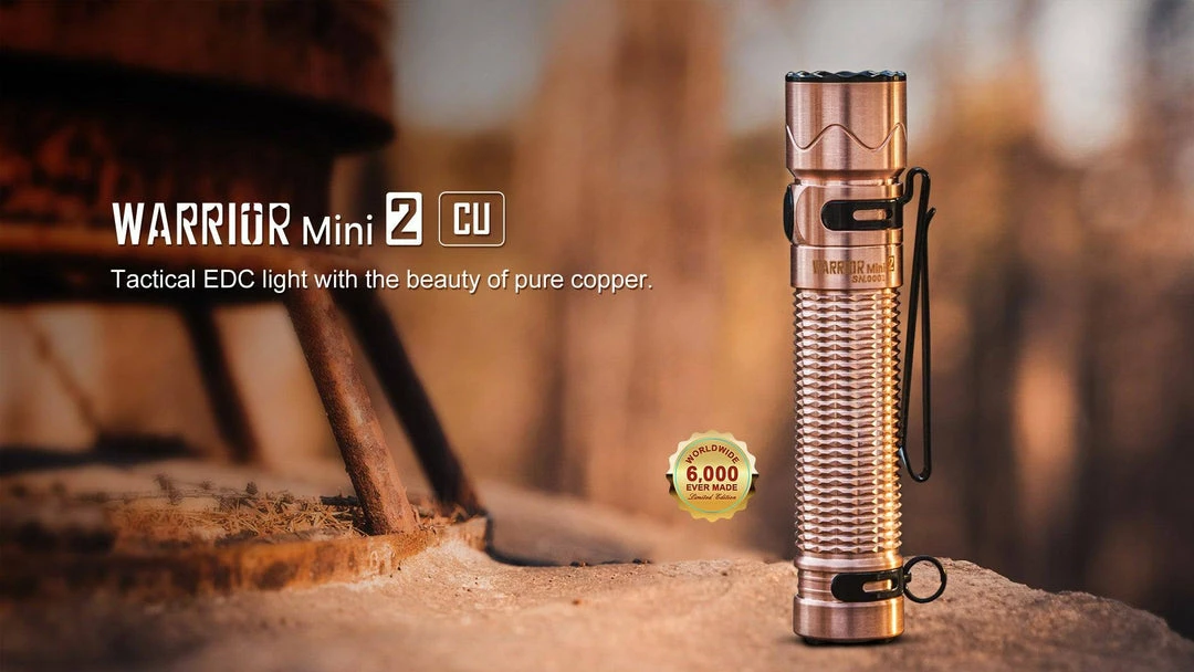 OLIGHT Warrior Mini 2 Copper Limited Ed EDC Tactical Light (1750 Lumens) Limited Edition Knives