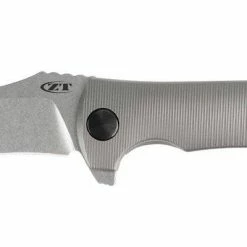 Zero Tolerance Les George 0920 Flipper 3.9" CPM-20CV Stonewashed Blade, 3D Machined Titanium Handles