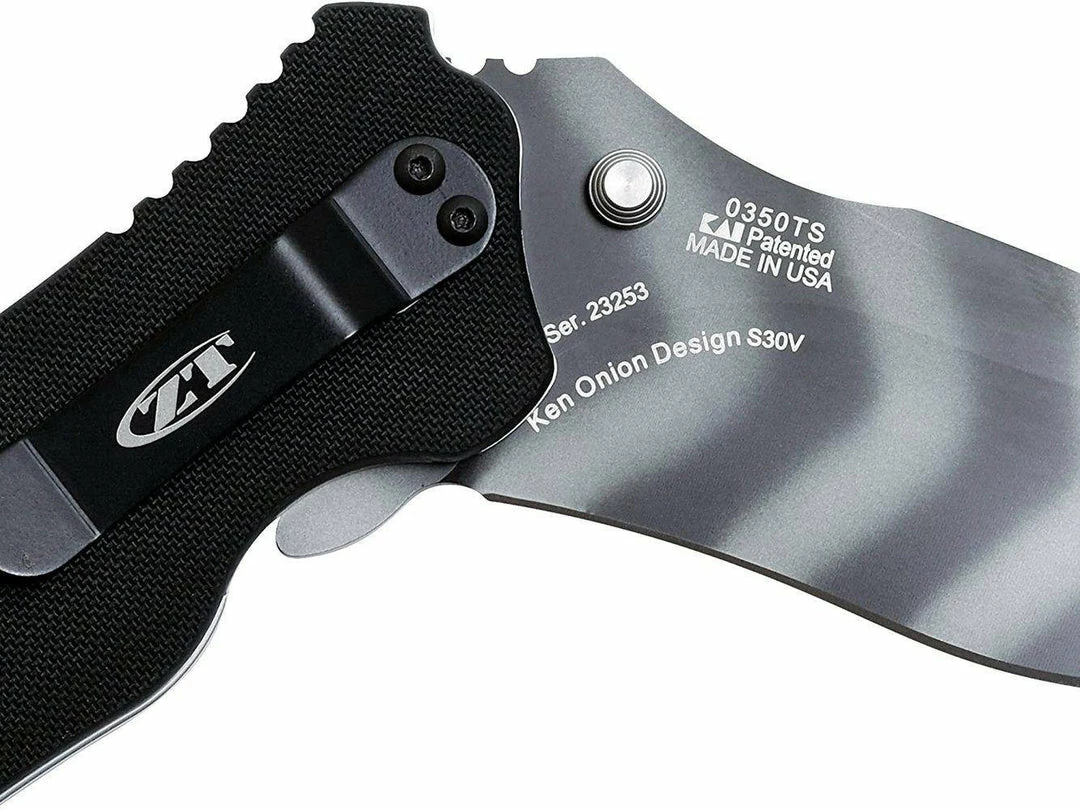 ZERO TOLERANCE ZT 0350TS Assisted 3-1/4" S30V Combo Tiger Stripe Blade